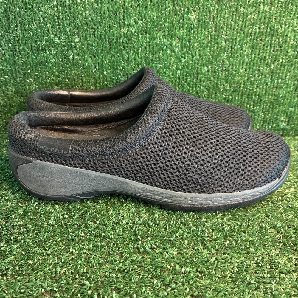 Merrell Encore Q2 Breeze Slide Mesh Slip On Comfort Clog Shoes Black Womens 9.5